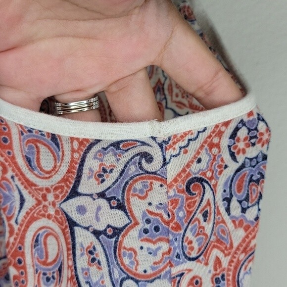 XHILARATION Colorful Racerback Keyhole Button Loose Fit Tank Top size M - Picture 13 of 14